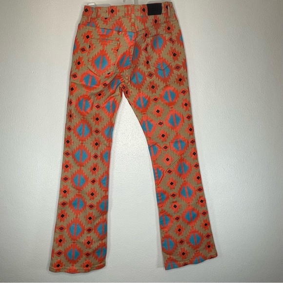 Fallon Taylor Ranch Aztec Flare Bootcut Jeans Southwest girls size 14 - Picture 8 of 10